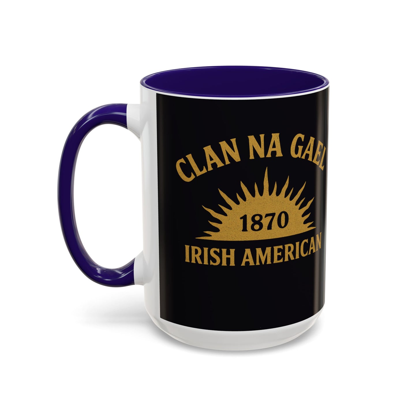 "Clan na Gael - Irish American", Colorful Mugs (11oz, 15oz) (Raven Black)