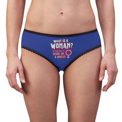 "What is a Woman" #01, Women's Briefs (Patriot Blue)