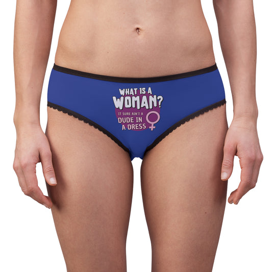 "What is a Woman" #01, Women's Briefs (Patriot Blue)