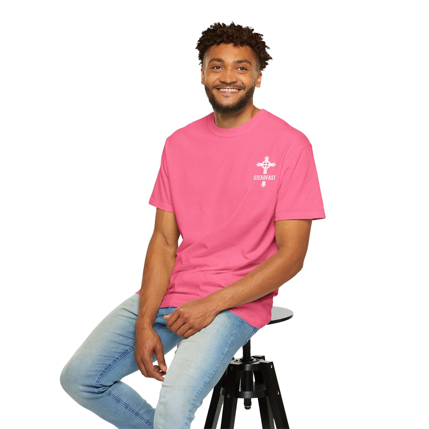 "Steadfast Cross in White", Unisex T-shirt