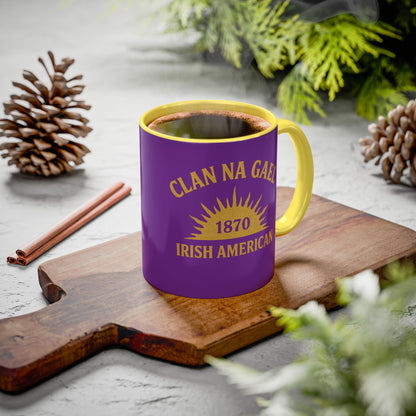 "Clan na Gael - Irish American", Colorful Mugs (11oz, 15oz) (Vesper Violet)
