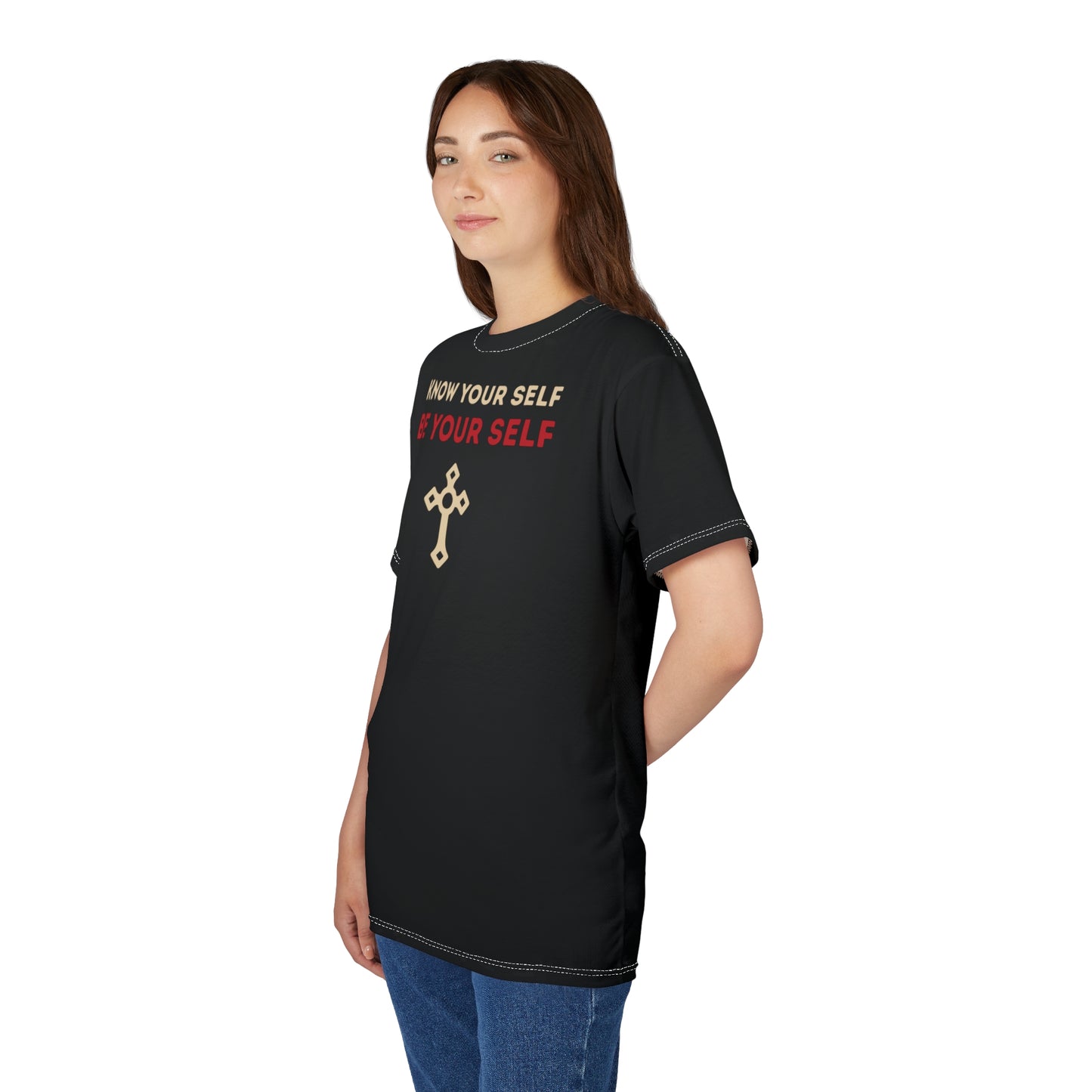 "Know Your Self", Unisex T-shirt (Obsidian Black)