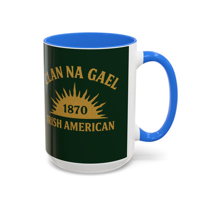"Clan na Gael - Irish American", Colorful Mugs (11oz, 15oz) (Fenian Green)