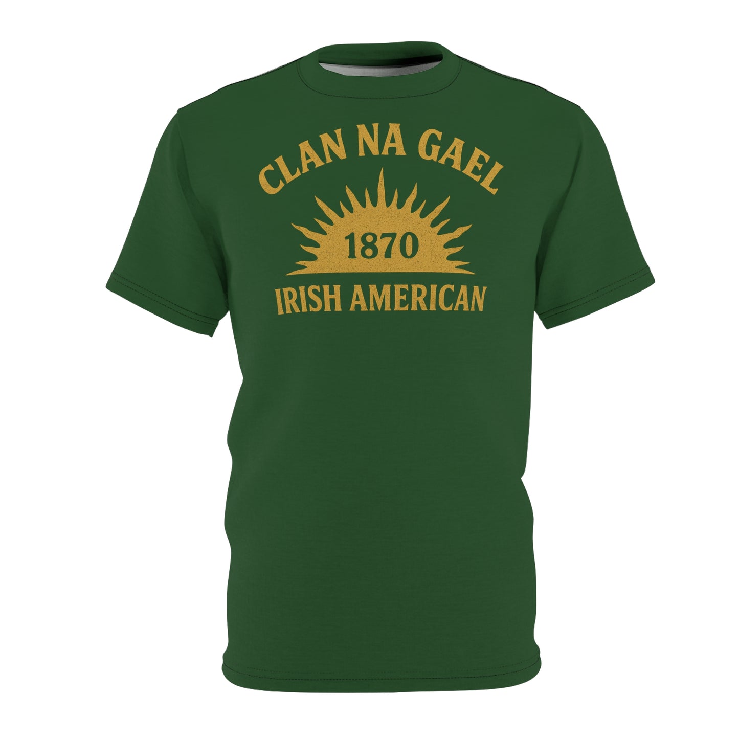 "Clan na Gael - Irish American", Unisex T-shirt (Brithemain Green)