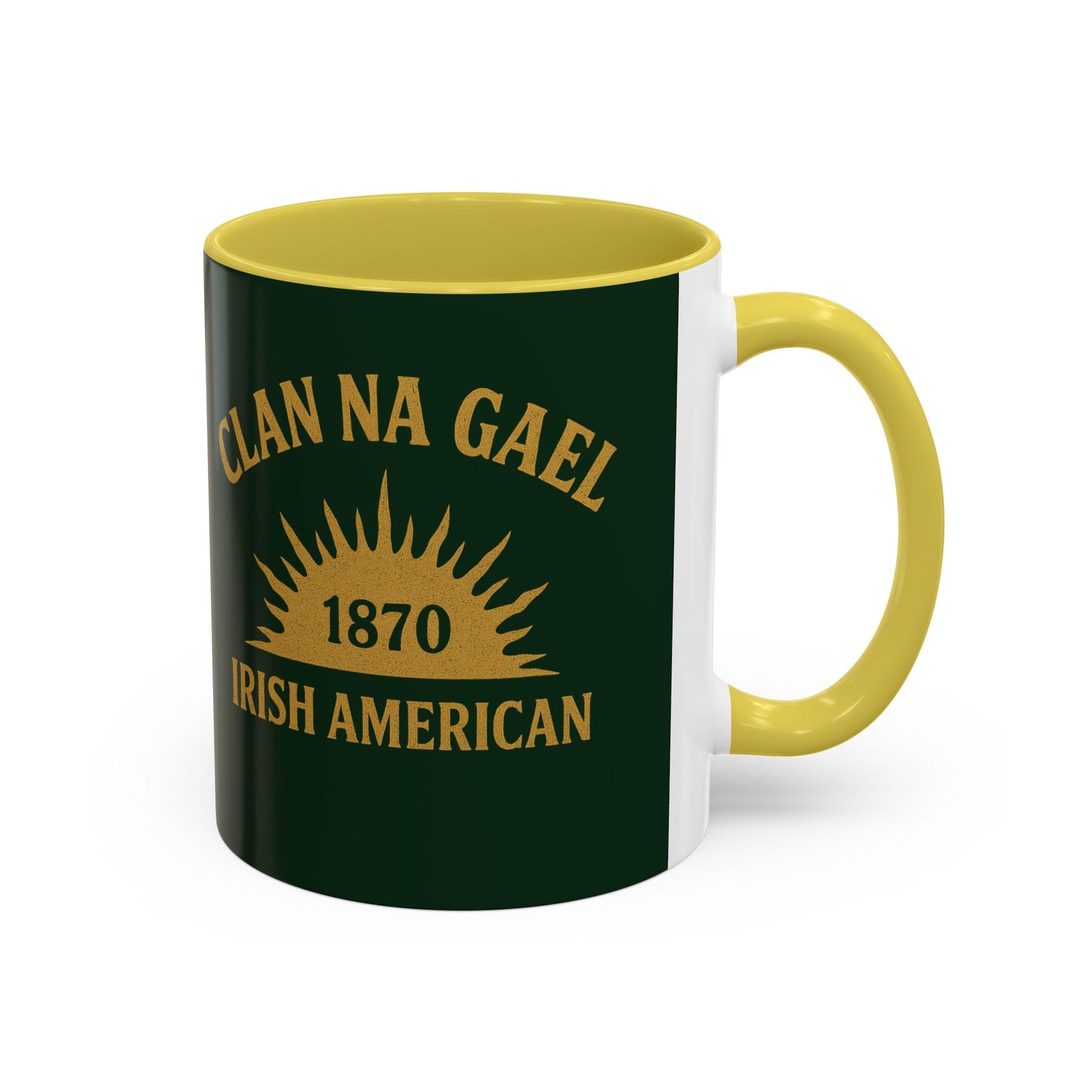 "Clan na Gael - Irish American", Colorful Mugs (11oz, 15oz) (Fenian Green)