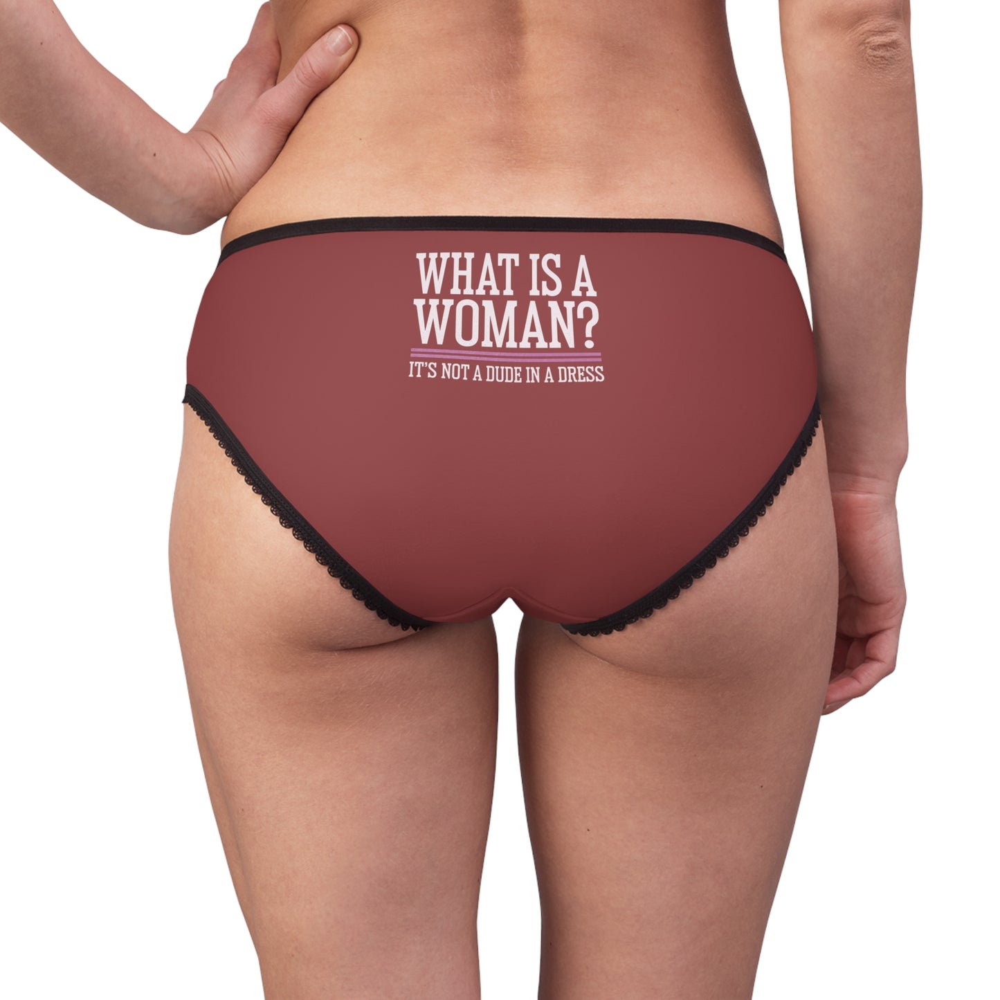 "What is a Woman" #02, Women's Briefs (Rosewood)