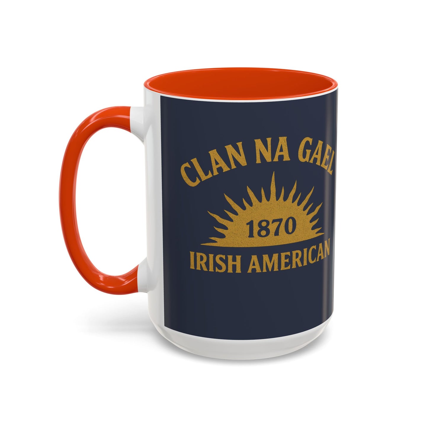 "Clan na Gael - Irish American", Colorful Mugs (11oz, 15oz) (Blue Burka Grey)