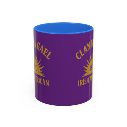 "Clan na Gael - Irish American", Colorful Mugs (11oz, 15oz) (Vesper Violet)