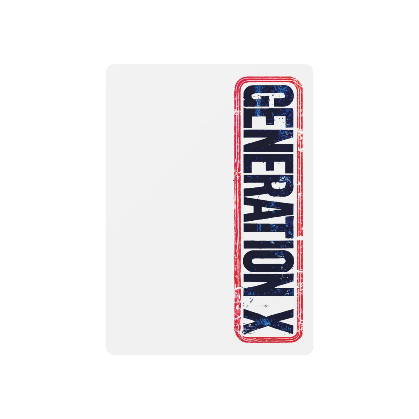 "Generation X", Retro Playing Cards (Pure White)