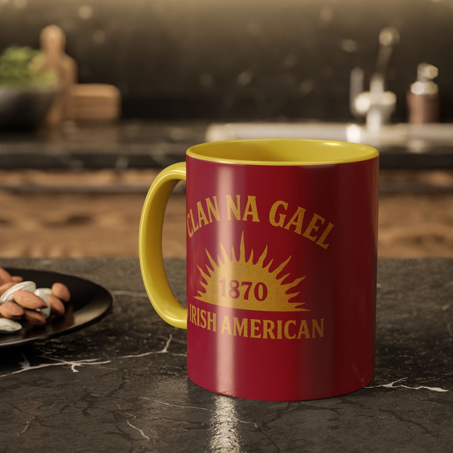 "Clan na Gael - Irish American", Colorful Mugs (11oz, 15oz) (Fénechas Red)