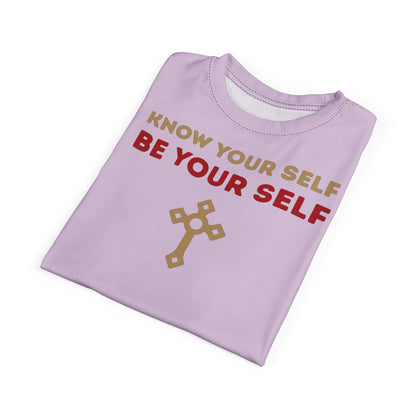 "Know Your Self", Unisex T-shirt (Floridian Blush)