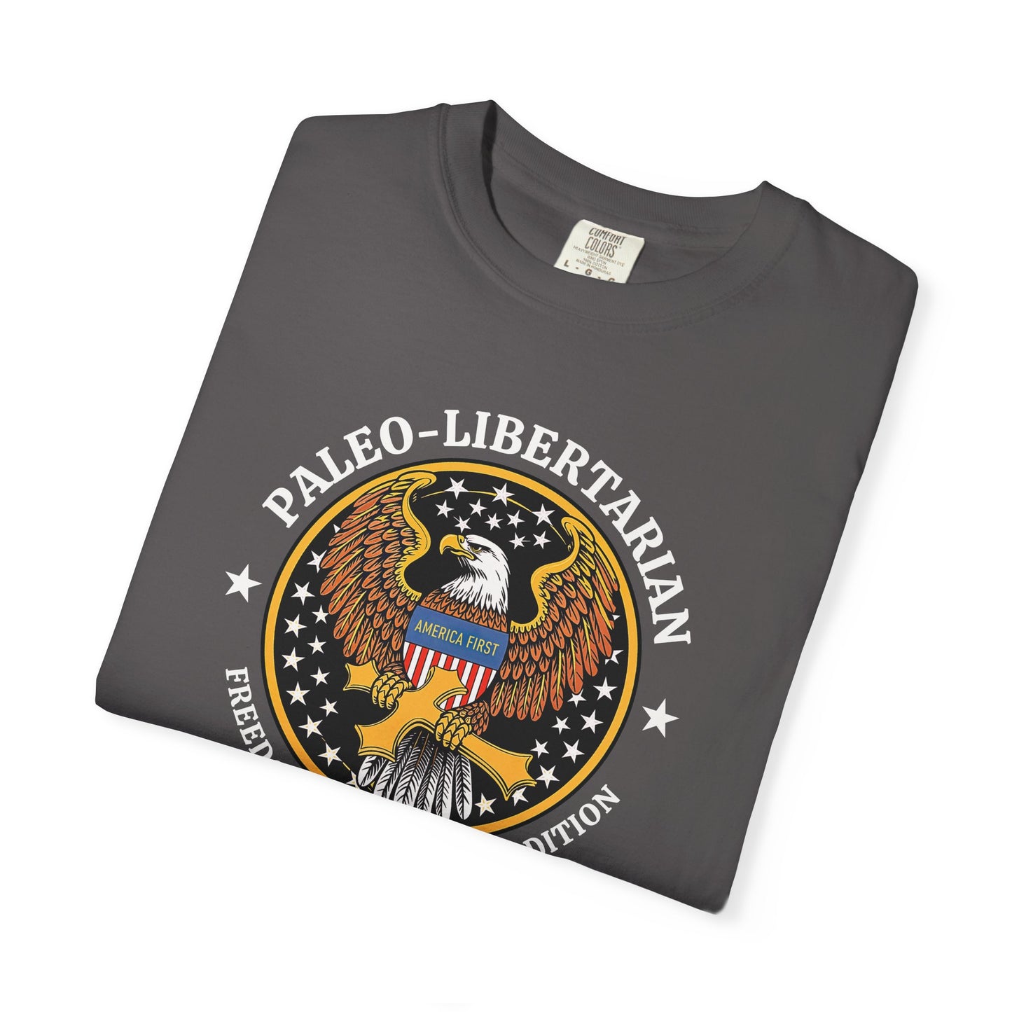 "Paleo-Libertarian" #01, Unisex T-shirt (Dark Colors)