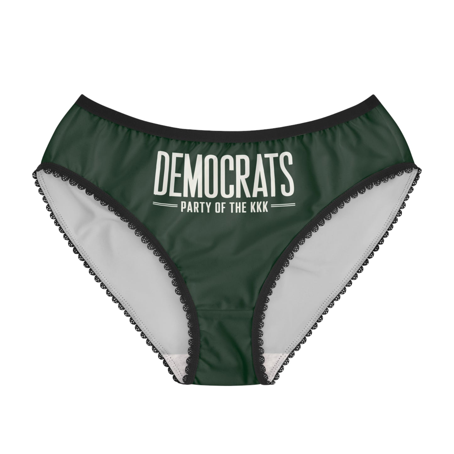 "Democrats - Party of the KKK", Women's Briefs (Monsoon Green)