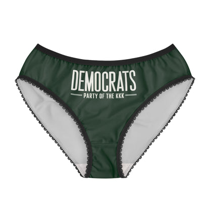 "Democrats - Party of the KKK", Women's Briefs (Monsoon Green)