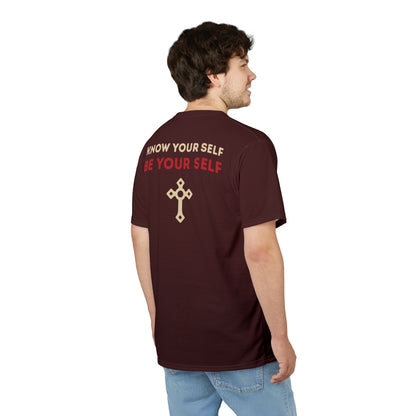 "Know Your Self", Unisex T-shirt (Mahogany)