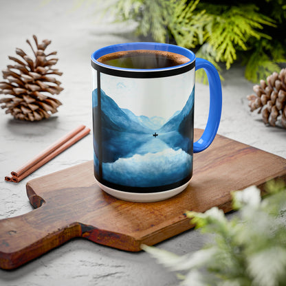"Connected in Silence - Psalm 46:10", Colorful Mugs (11oz, 15oz)