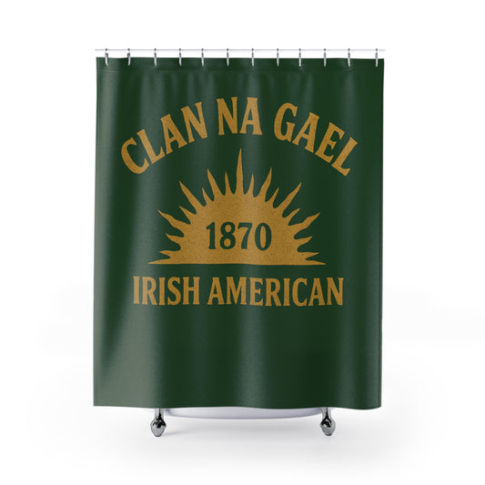 "Clan na Gael - Irish American", Shower Curtains (Brithemain Green)