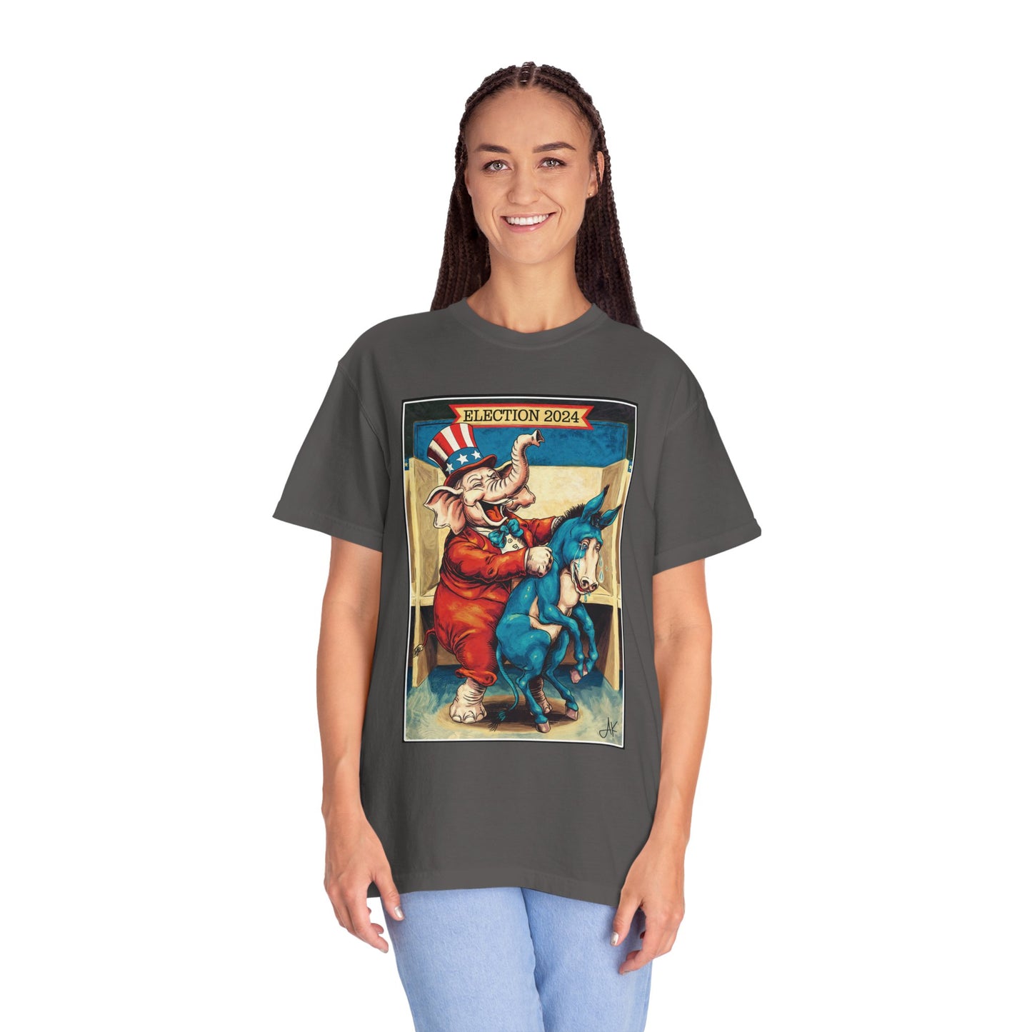 "MAGA Spanked the Donkeys 2024", Unisex T-shirt (Dark Colors)