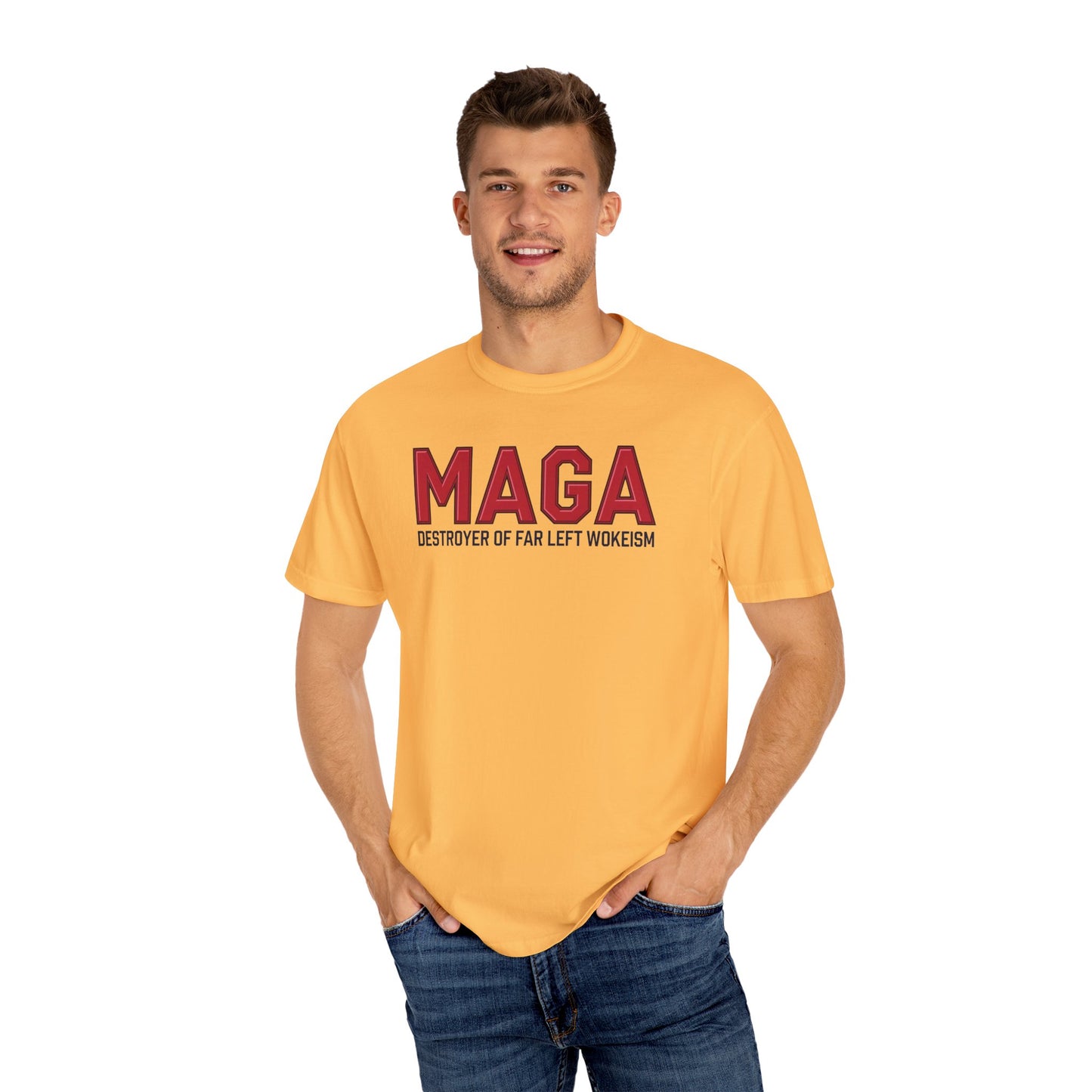 "MAGA - Destroyer of Far Left Wokeism", Unisex T-shirt