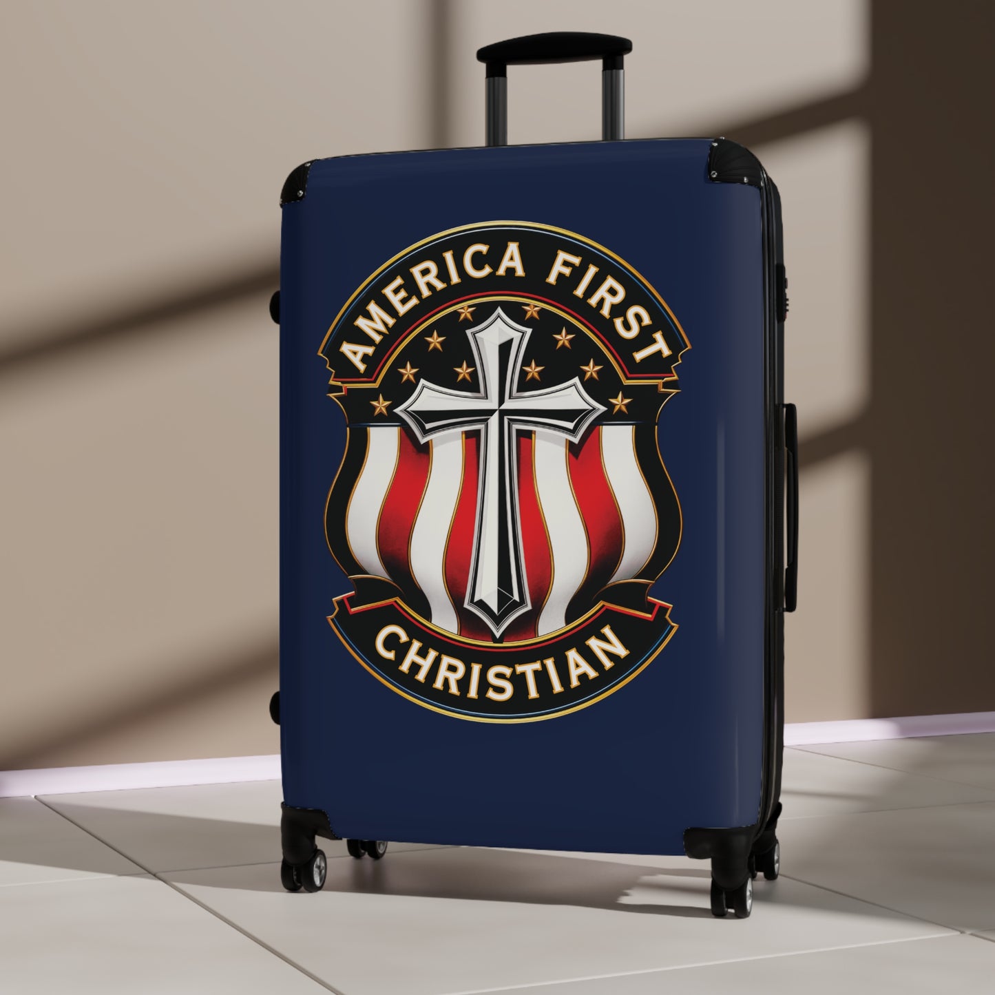 "America First Christian" #04, Suitcases (Dark Blue)