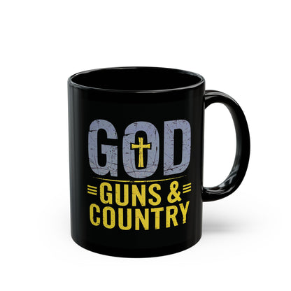 "God, Guns & Country" #01, Black Mug (11oz & 15oz)