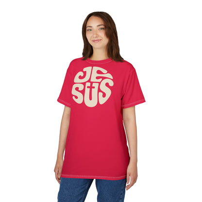 "Retro Jesus", Unisex T-shirt (Sanguine Red)