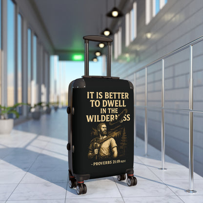 "Proverbs 21:19 (KJV), Suitcases (Void Black)