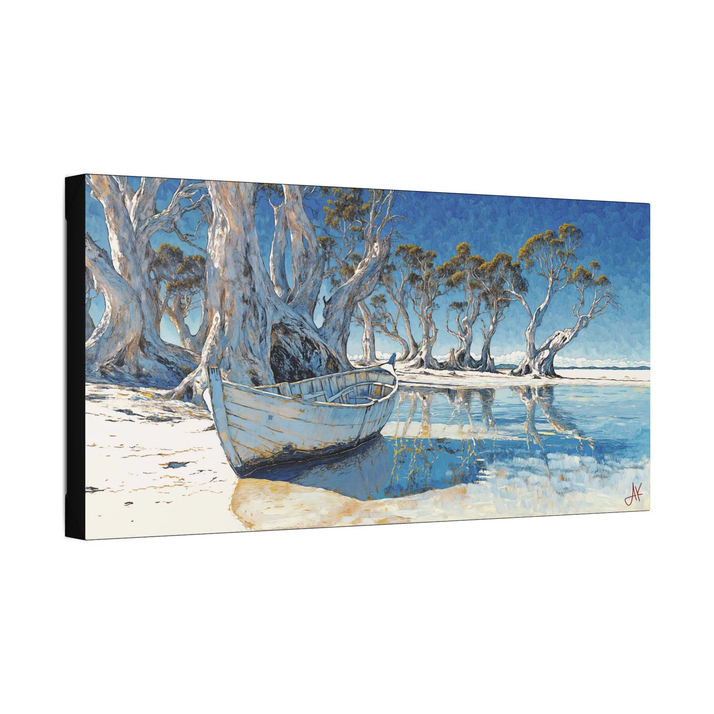 "Gaelic Hearts on Heavenly Shores", Stretched Classic Canvas Fine Art Print