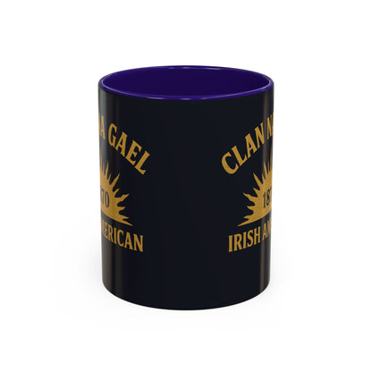 "Clan na Gael - Irish American", Colorful Mugs (11oz, 15oz) (Black Denim)