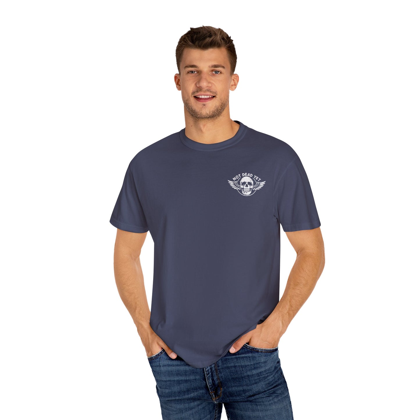 "Not Dead Yet - Winged Skull", Unisex T-shirt