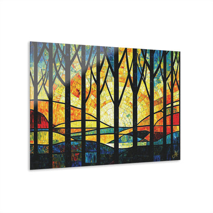 "Forest at Dawn", Fine Art Acrylic Wall Prints (French Cleat Hanging)