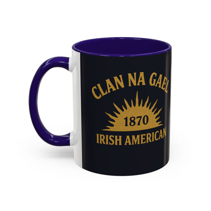 "Clan na Gael - Irish American", Colorful Mugs (11oz, 15oz) (Black Denim)
