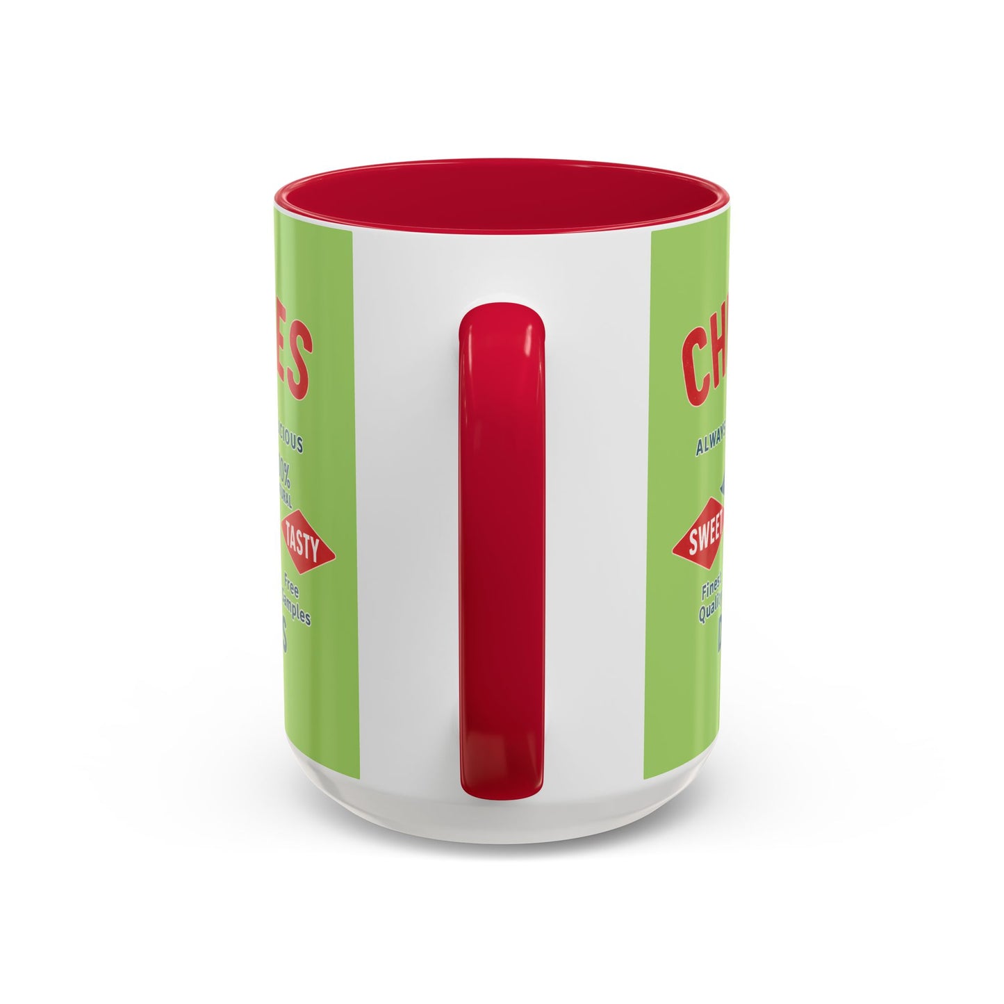 "Delicious Cherries", Colorful Mugs (11oz, 15oz) (Orchard Lime)