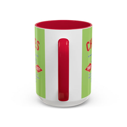 "Delicious Cherries", Colorful Mugs (11oz, 15oz) (Orchard Lime)