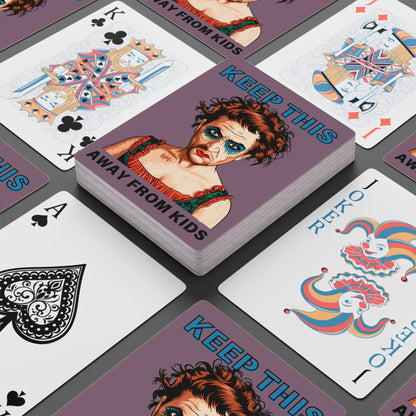 "Keep This Away from Kids", Cultural Playing Cards (Mountbatten Pink)