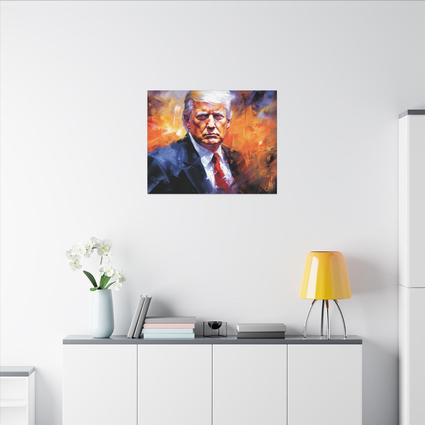 "Trump Portrait No. 9", Stretched Matte Canvas Fine Art Print