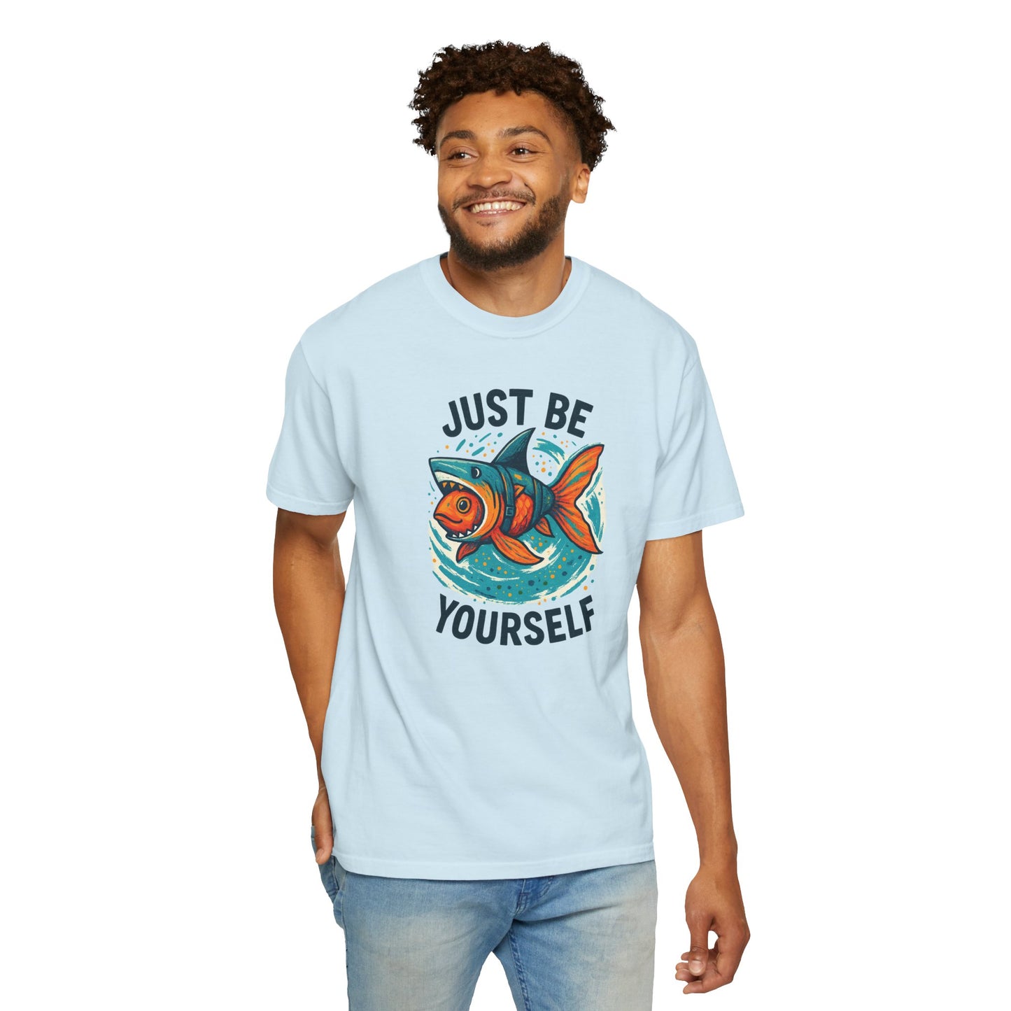 "Just Be Yourself", Unisex T-shirt (White and light colors)