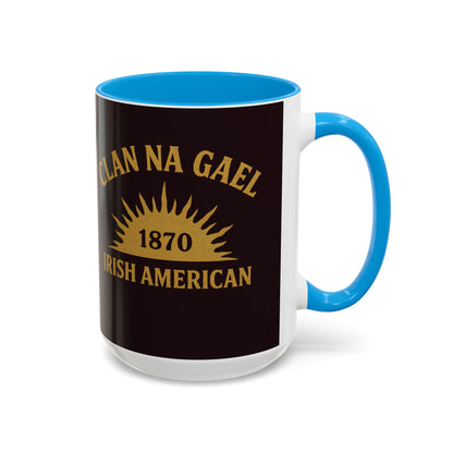 "Clan na Gael - Irish American", Colorful Mugs (11oz, 15oz) (Seal Brown)