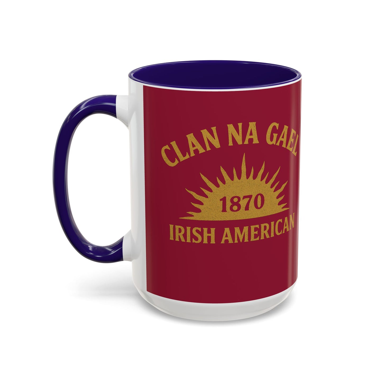 "Clan na Gael - Irish American", Colorful Mugs (11oz, 15oz) (Fénechas Red)