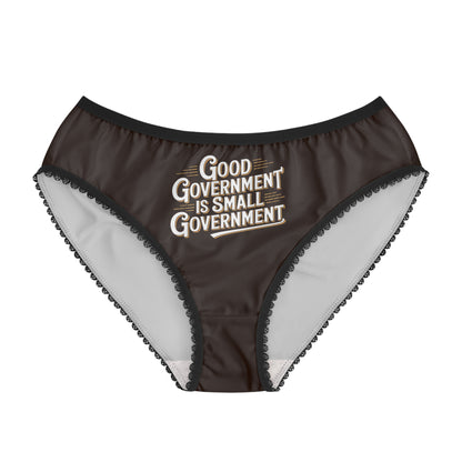 "Good Government is Small Government", Women's Briefs (Rich Soil Brown)