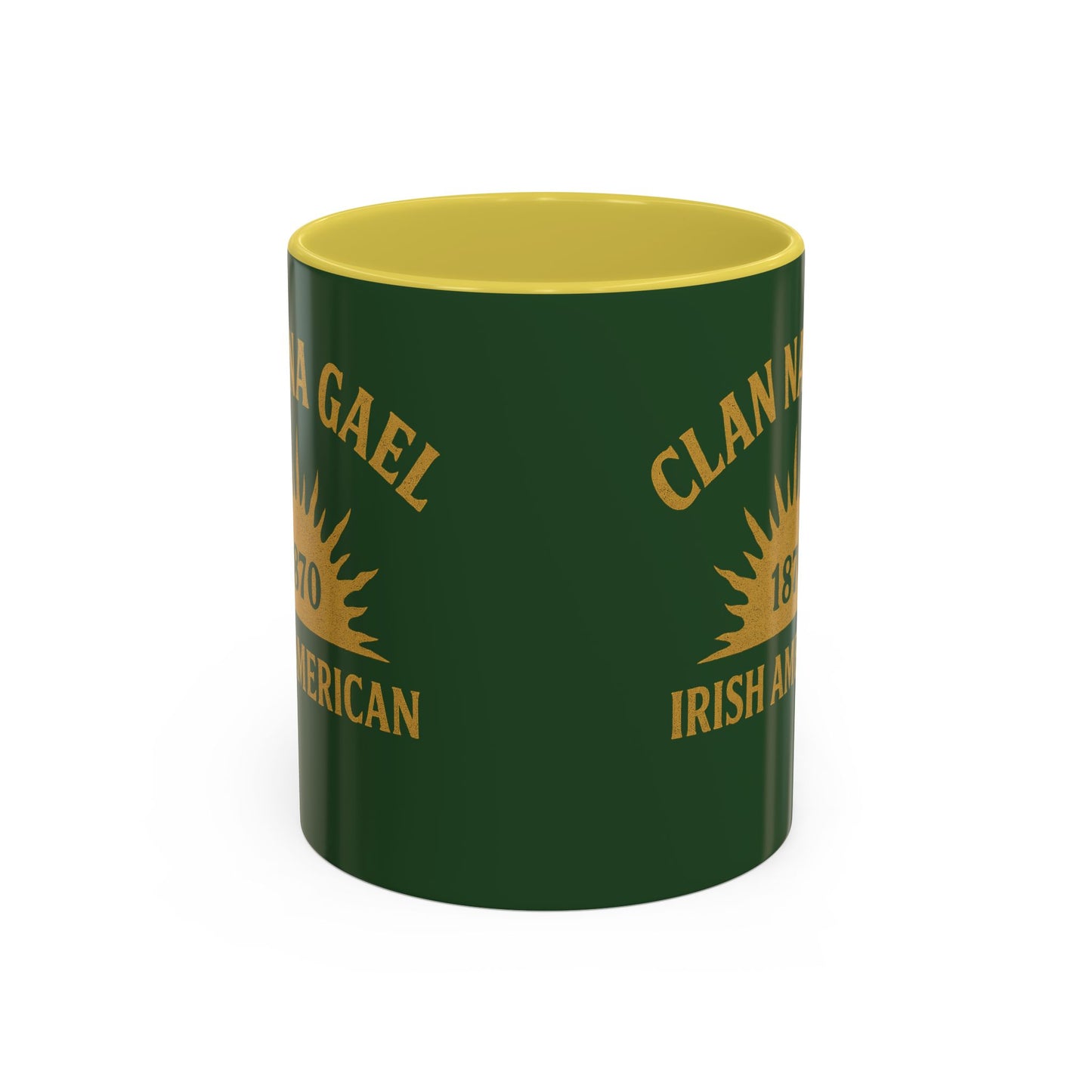 "Clan na Gael - Irish American", Colorful Mugs (11oz, 15oz) (Brithemain Green)