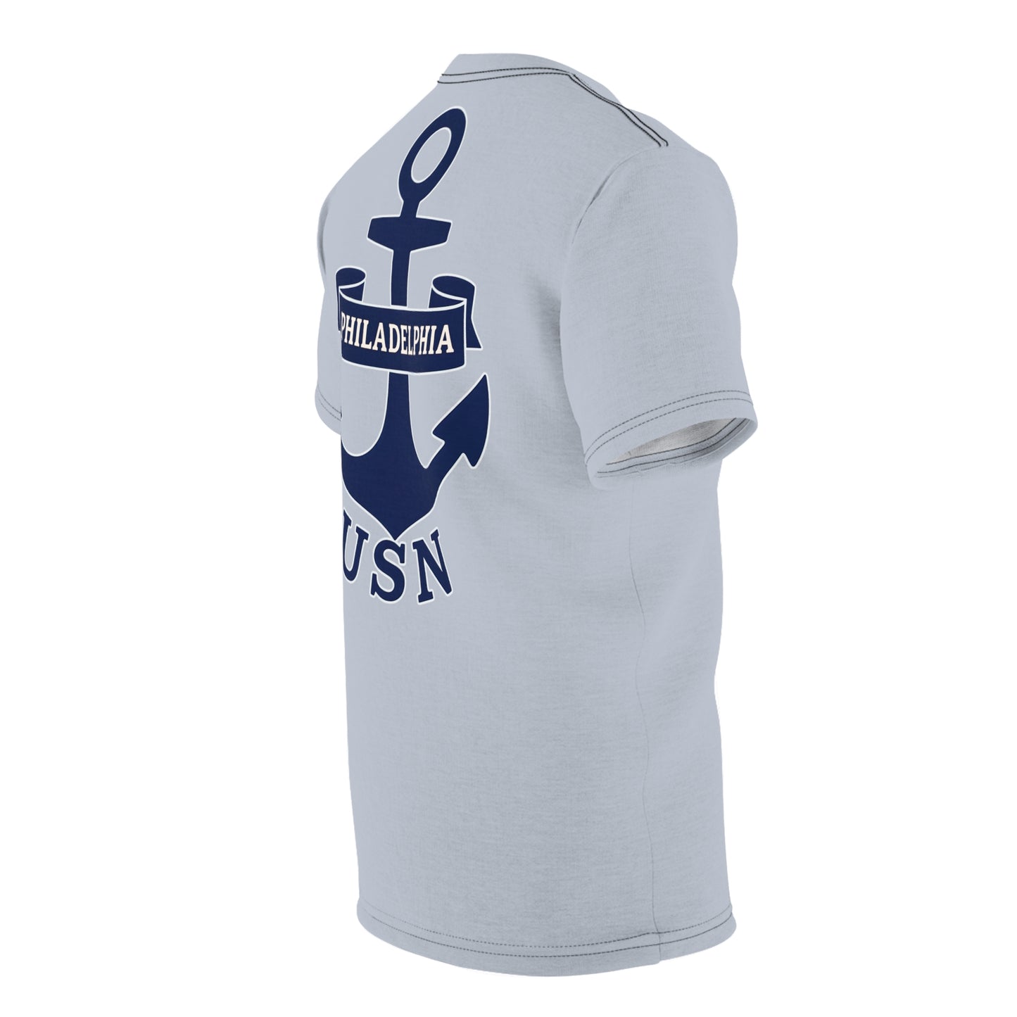 "USN Anchor", Unisex T-shirt (Bulkhead Grey)