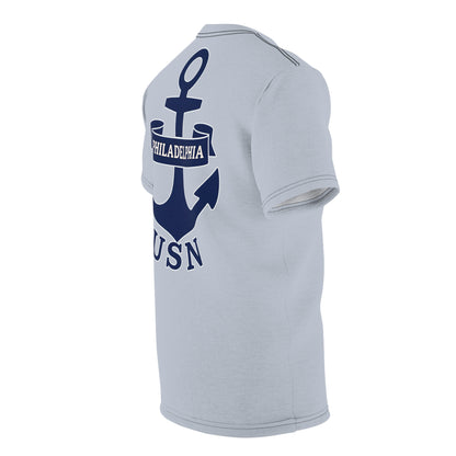"USN Anchor", Unisex T-shirt (Bulkhead Grey)