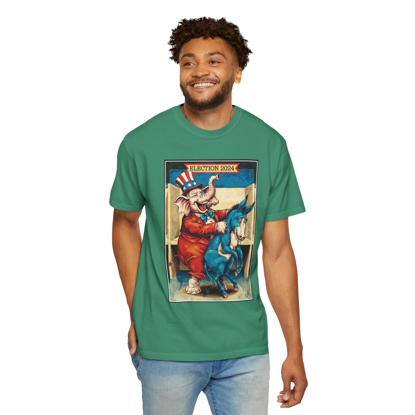 "MAGA Spanked the Donkeys 2024", Unisex T-shirt (Dark Colors)