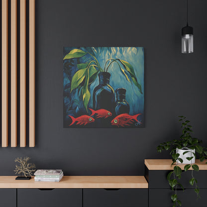 "Still Life: Goldfish", Fine Art Matte Canvas, Stretched, 1.25"