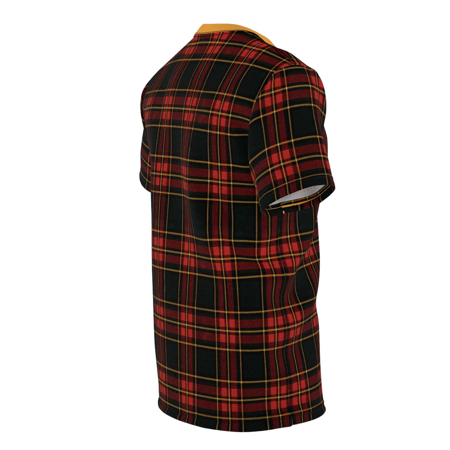 "Kilmor Gallóglach Tartan", Unisex Tee (Gallóglach Yellow Collar)