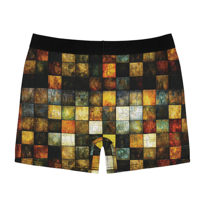 "Wood Block Pattern" #01, Men's Boxer Briefs