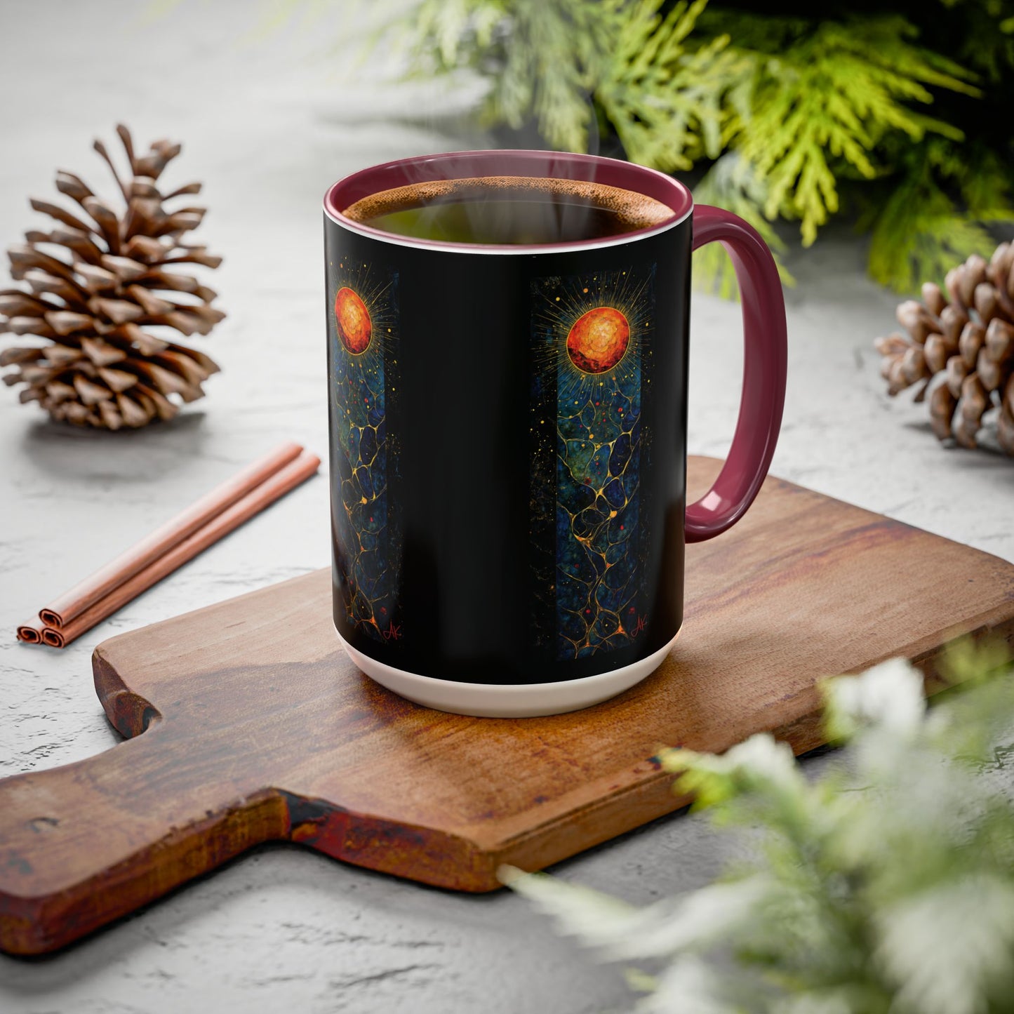 "The Living Light (John 8:12)", Colorful Mugs (11oz, 15oz)