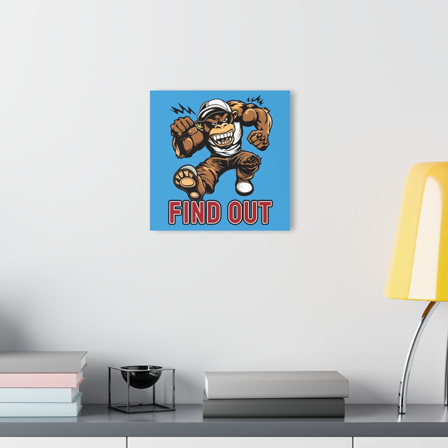 "Find Out", Acrylic Wall Prints (French Cleat Hanging) (Swimmer Blue)