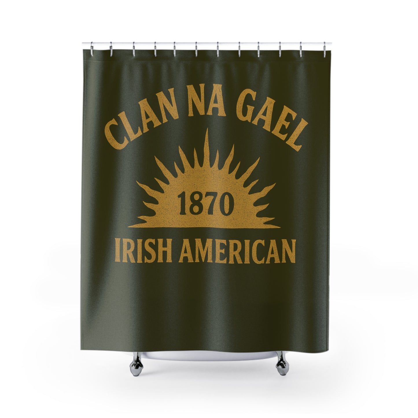 "Clan na Gael - Irish American", Shower Curtains (Fianna Green)